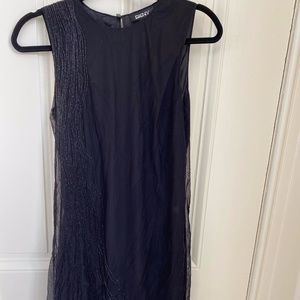 Stunning DKNY Beaded Silk Dress, Sz 4